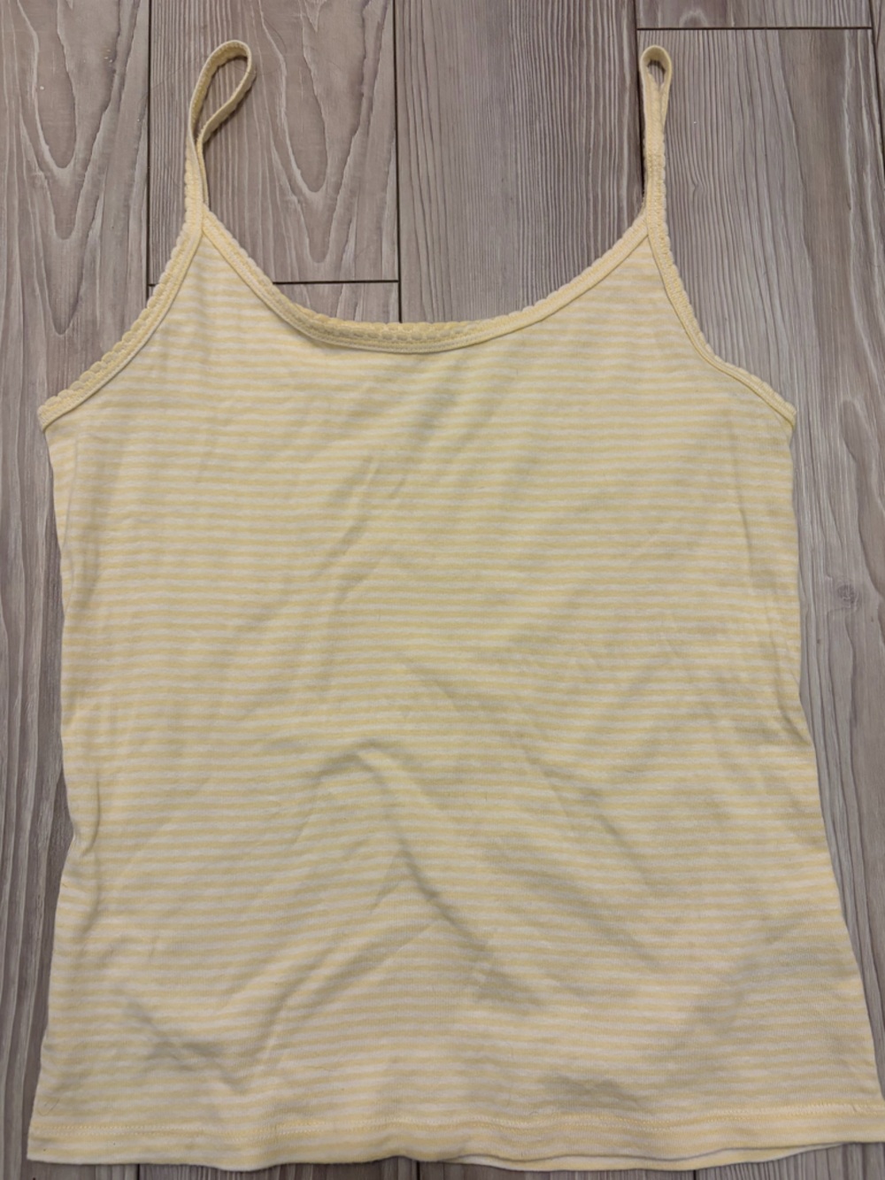 Wild Fable Yellow & White Striped Camisole Tank